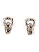 Lagos Diamond Square Buckle Drop Clip-On Earrings