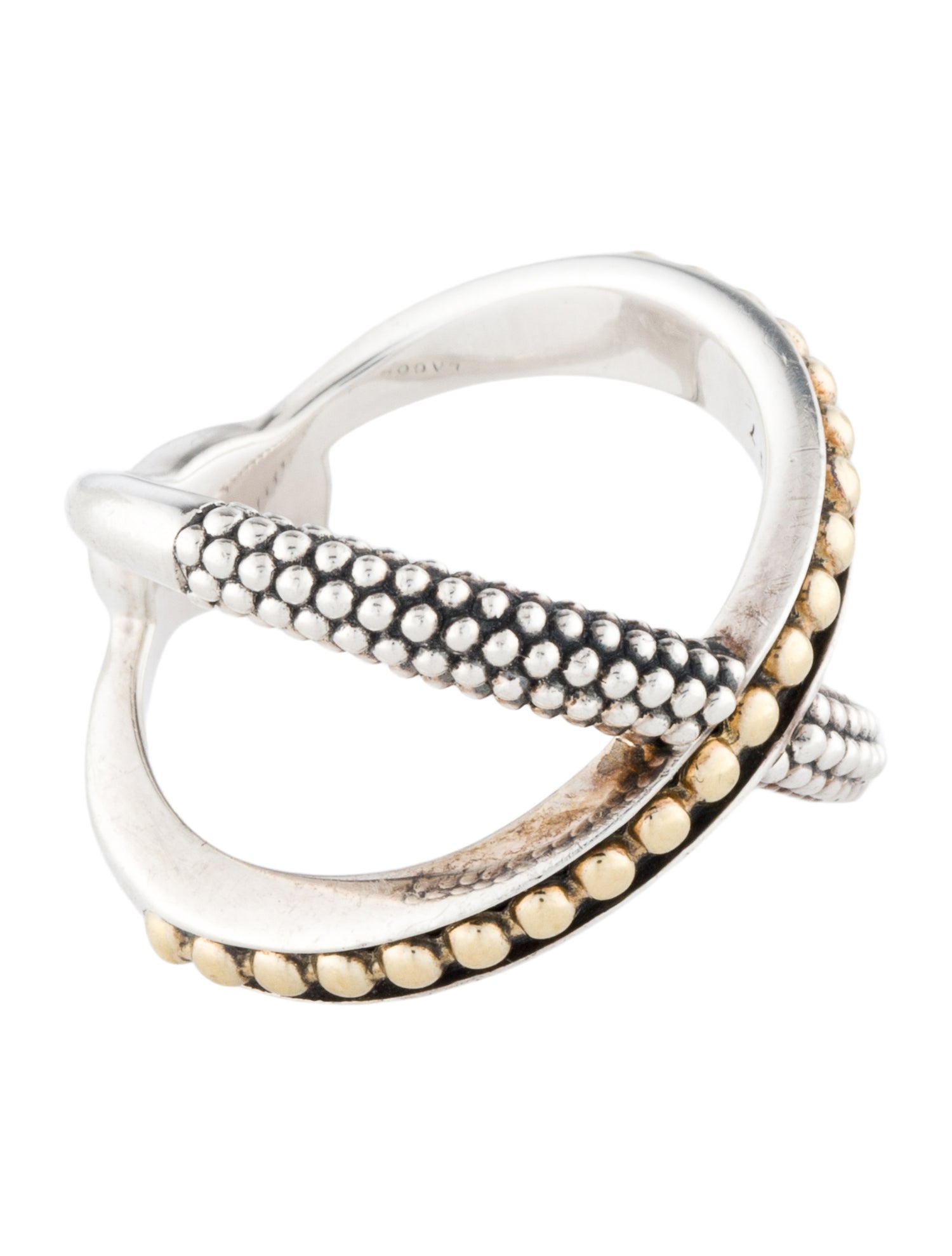 Lagos Two-Tone Infinity Crossover Ring