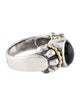 Lagos Two-Tone Onyx Caviar Cocktail Ring