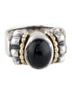 Lagos Two-Tone Onyx Caviar Cocktail Ring