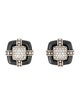 Lagos Ceramic & Diamond Earclip Earrings