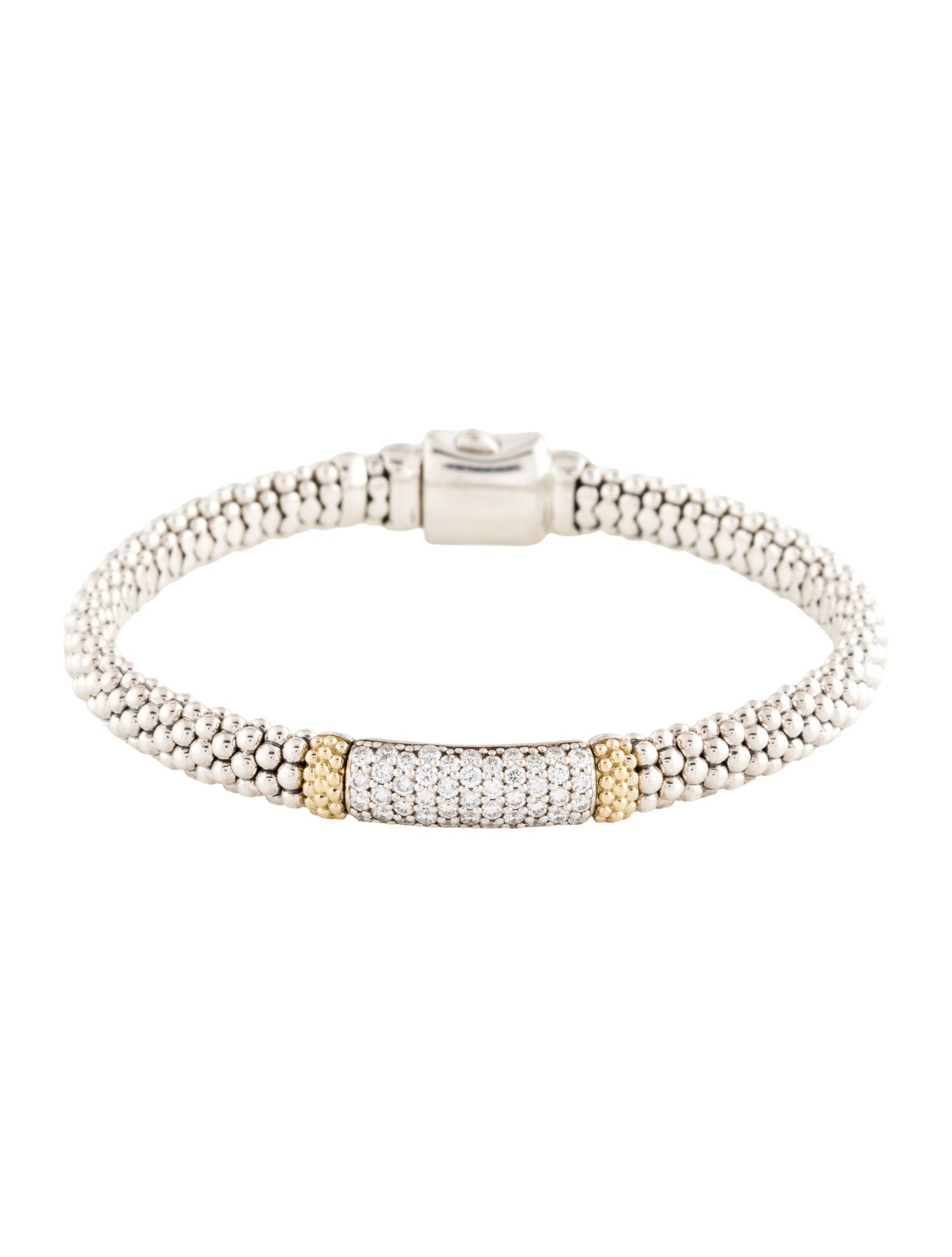 Lagos Caviar Diamond Station Bracelet