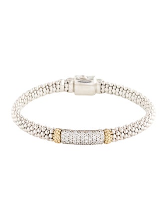 Lagos Caviar Diamond Station Bracelet