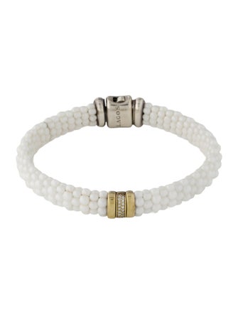 Lagos Diamond & Ceramic Bangle Bracelet