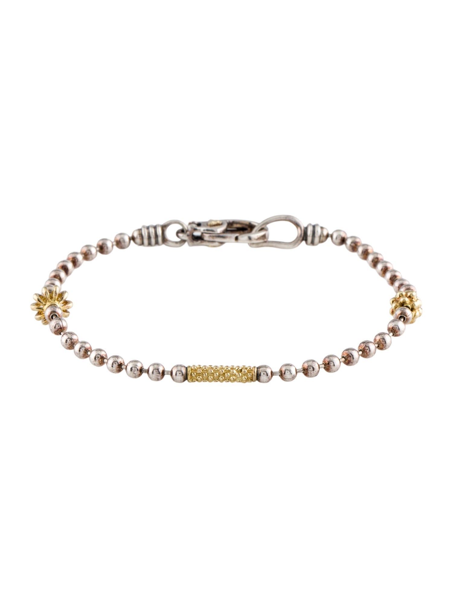 Lagos Two-Tone Caviar Beaded Bracelet