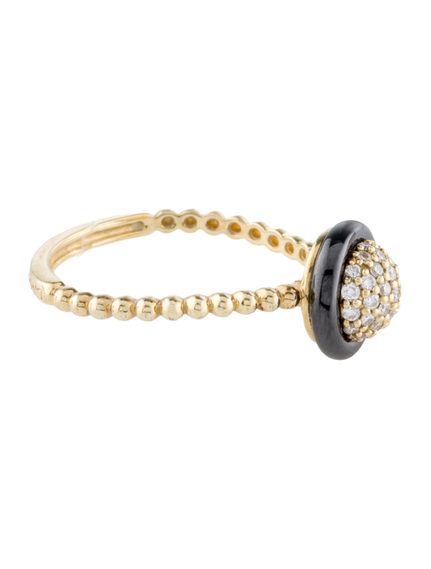 Lagos 18K Diamond & Ceramic Cocktail Ring
