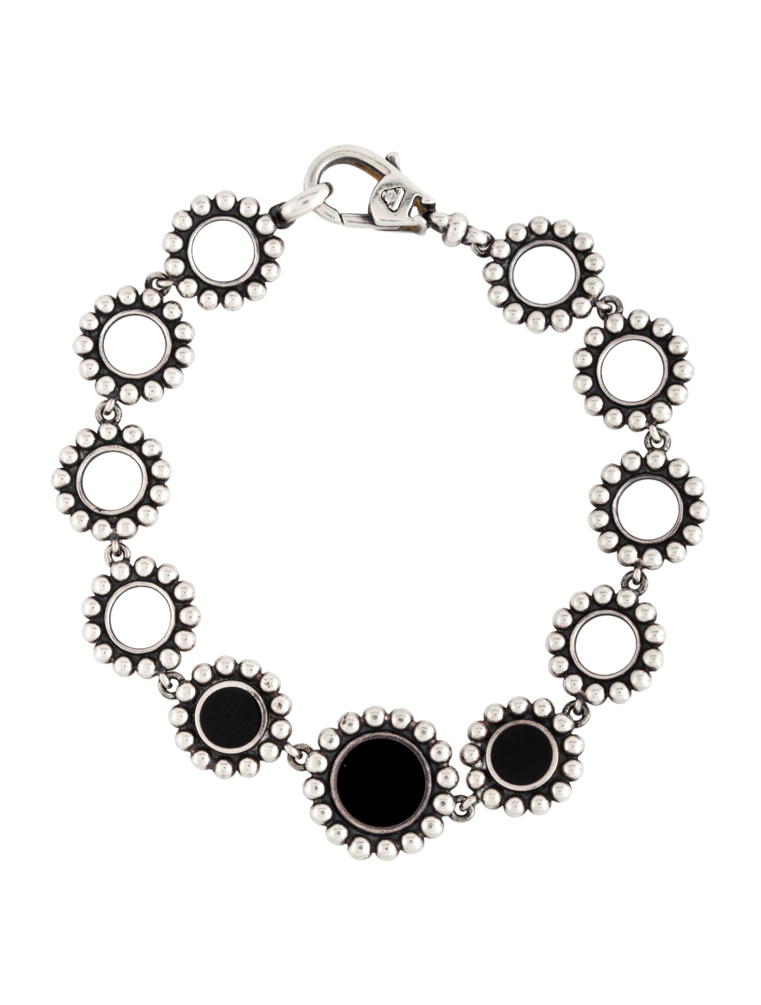 Lagos Onyx Maya Circle Link Bracelet