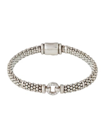 Lagos Diamond Circle Caviar Bracelet