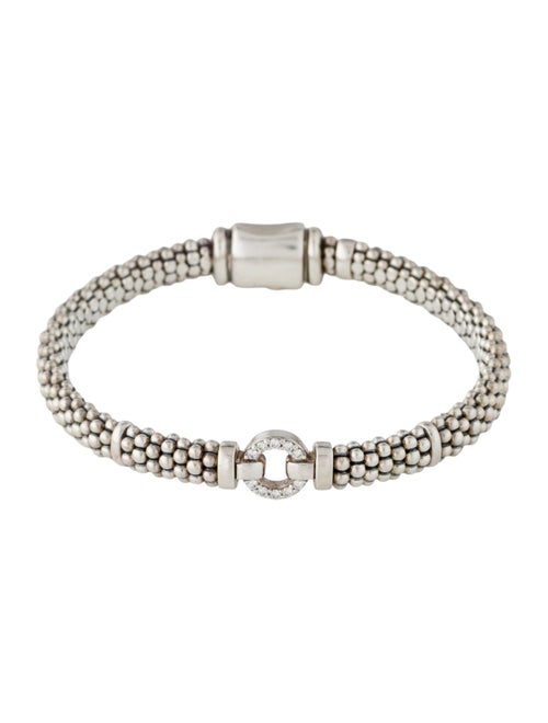 Lagos Diamond Circle Caviar Bracelet
