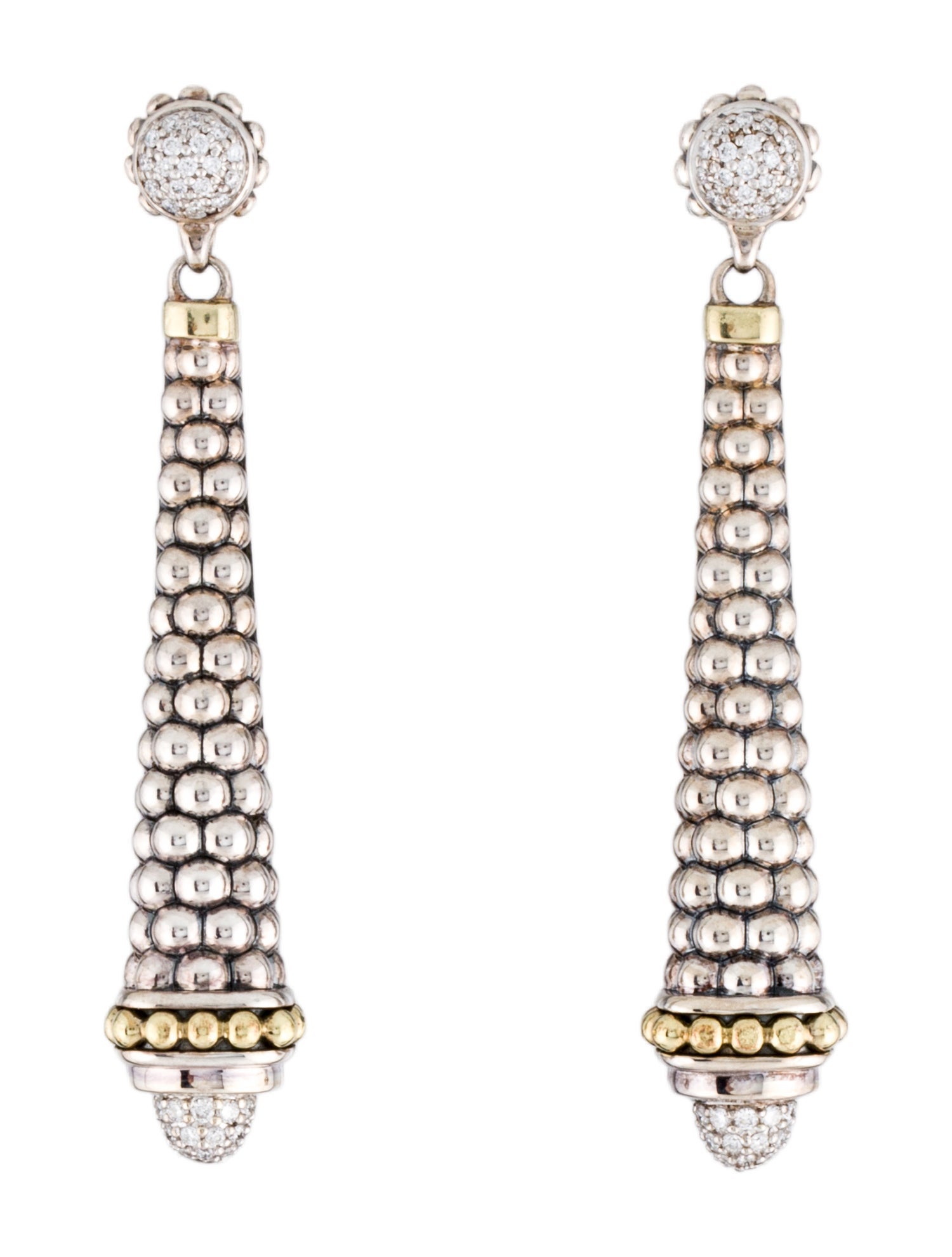 Lagos Diamond Caviar Drop Earrings
