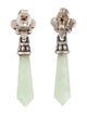 Lagos Jadeite & Diamond Fleur de Lis Drop Earrings