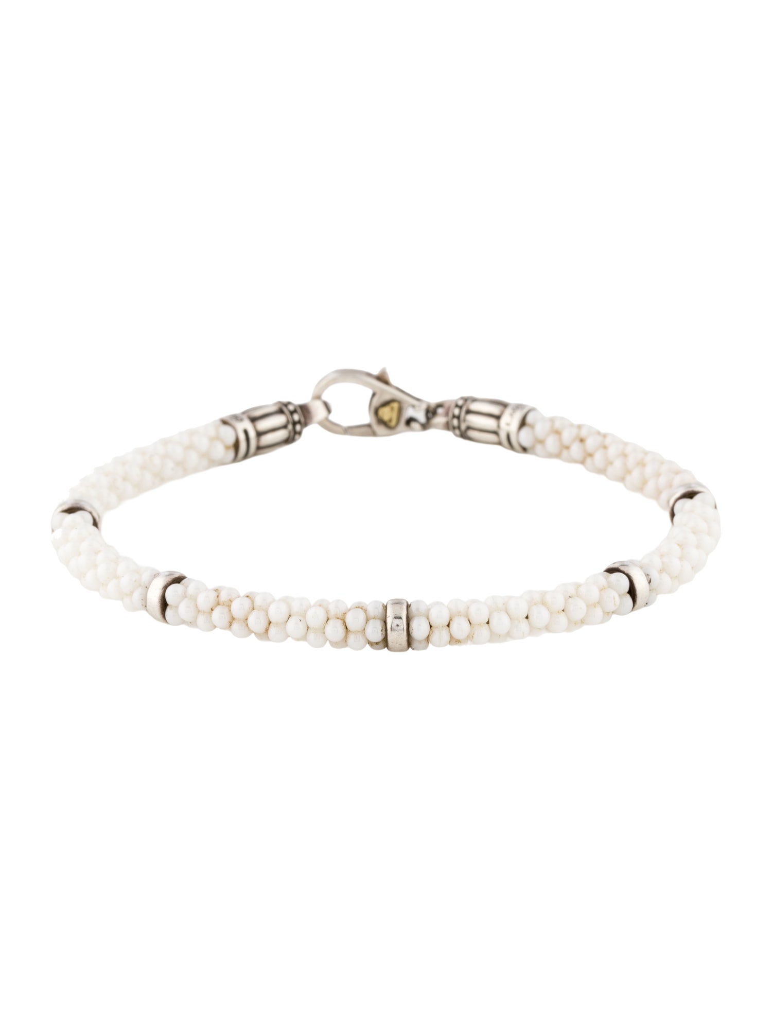 Lagos White Ceramic Five Station Bracelet
