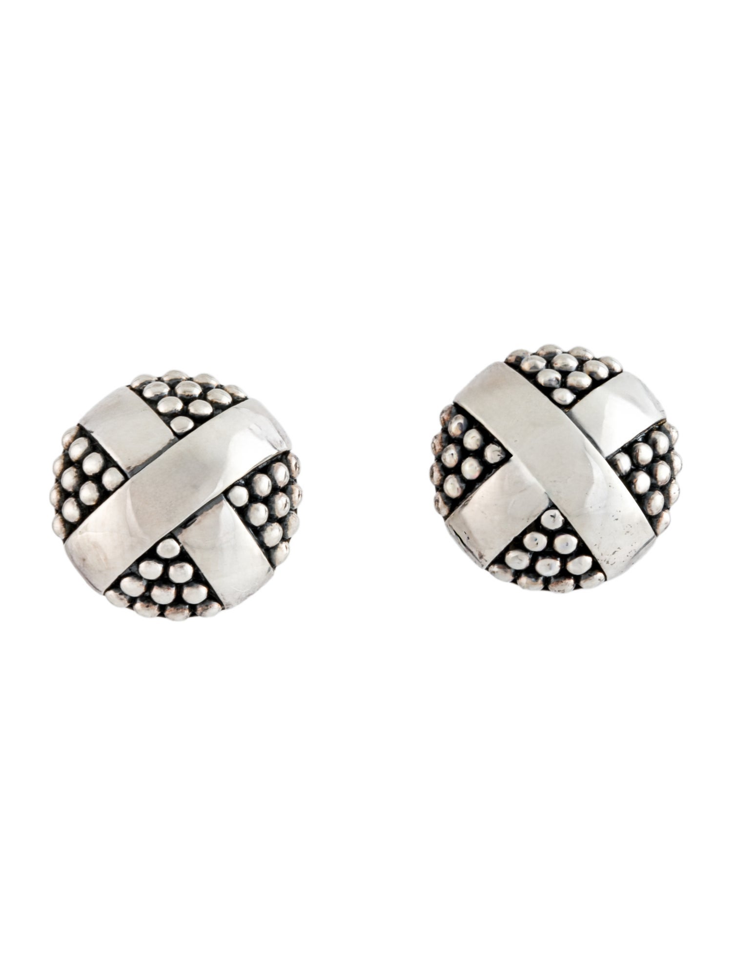 Lagos Dome X Stud Earrings