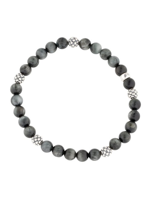 Lagos Five Station Hawk's Eye Quartz Bead Bracelet