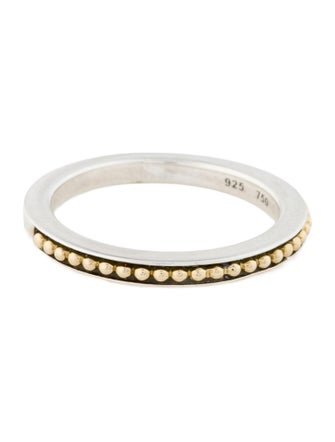 Lagos Two-Tone Caviar Stacking Ring