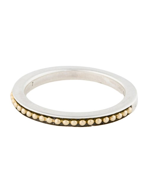 Lagos Two-Tone Caviar Stacking Ring