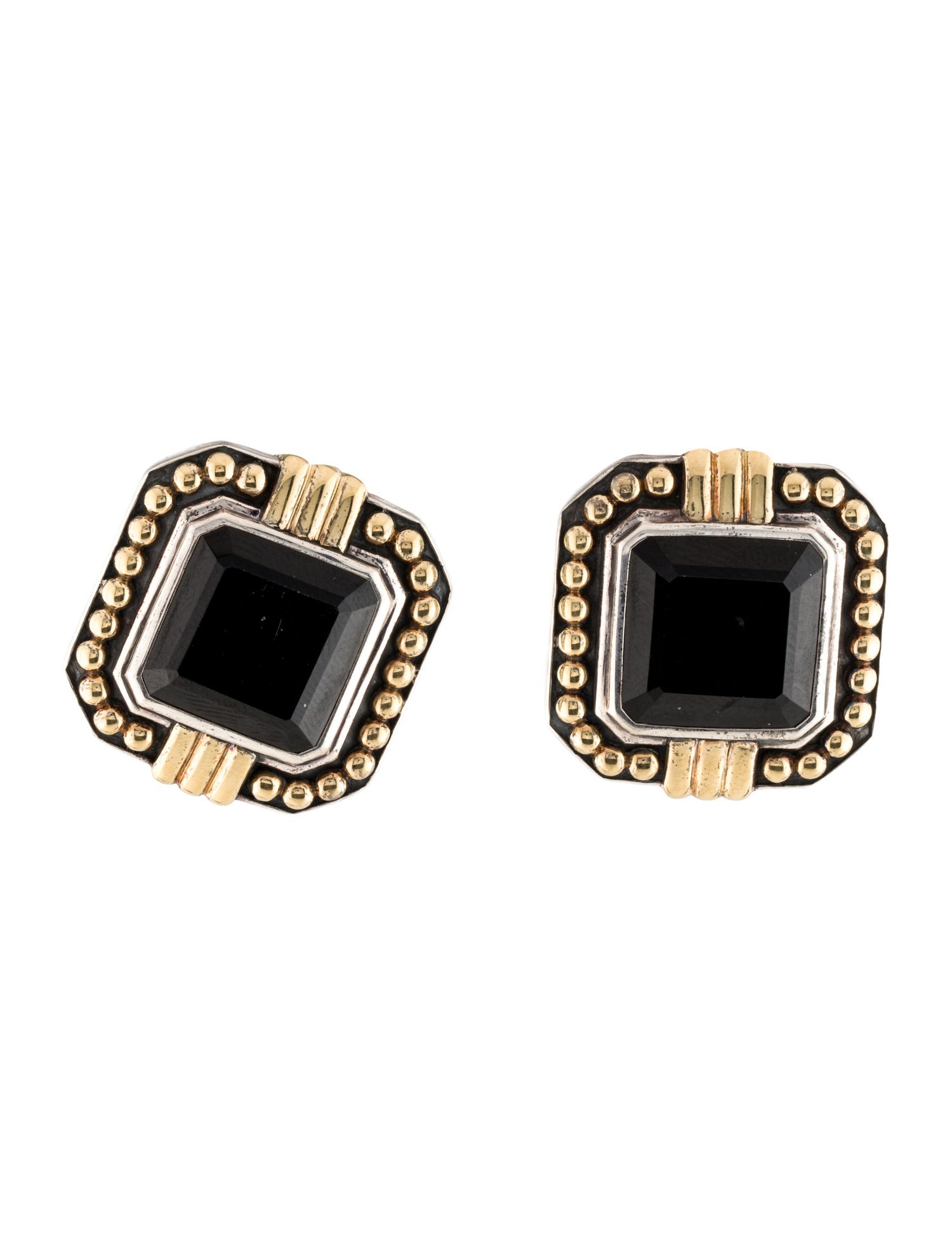 Lagos Two-Town Spinel Earclips