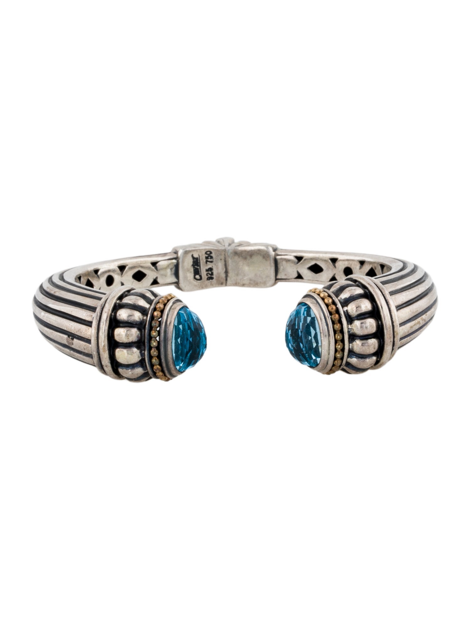 Lagos Topaz Hinged Cuff Bracelet