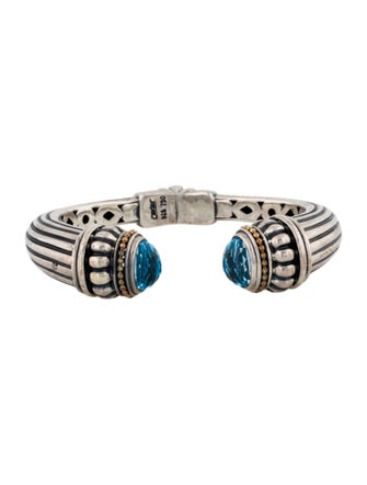 Lagos Topaz Hinged Cuff Bracelet
