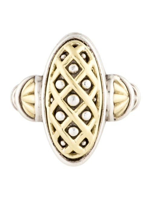 Lagos Caviar Two-Tone Shield Ring