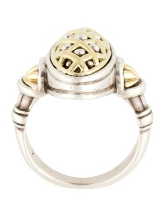 Lagos Caviar Two-Tone Shield Ring