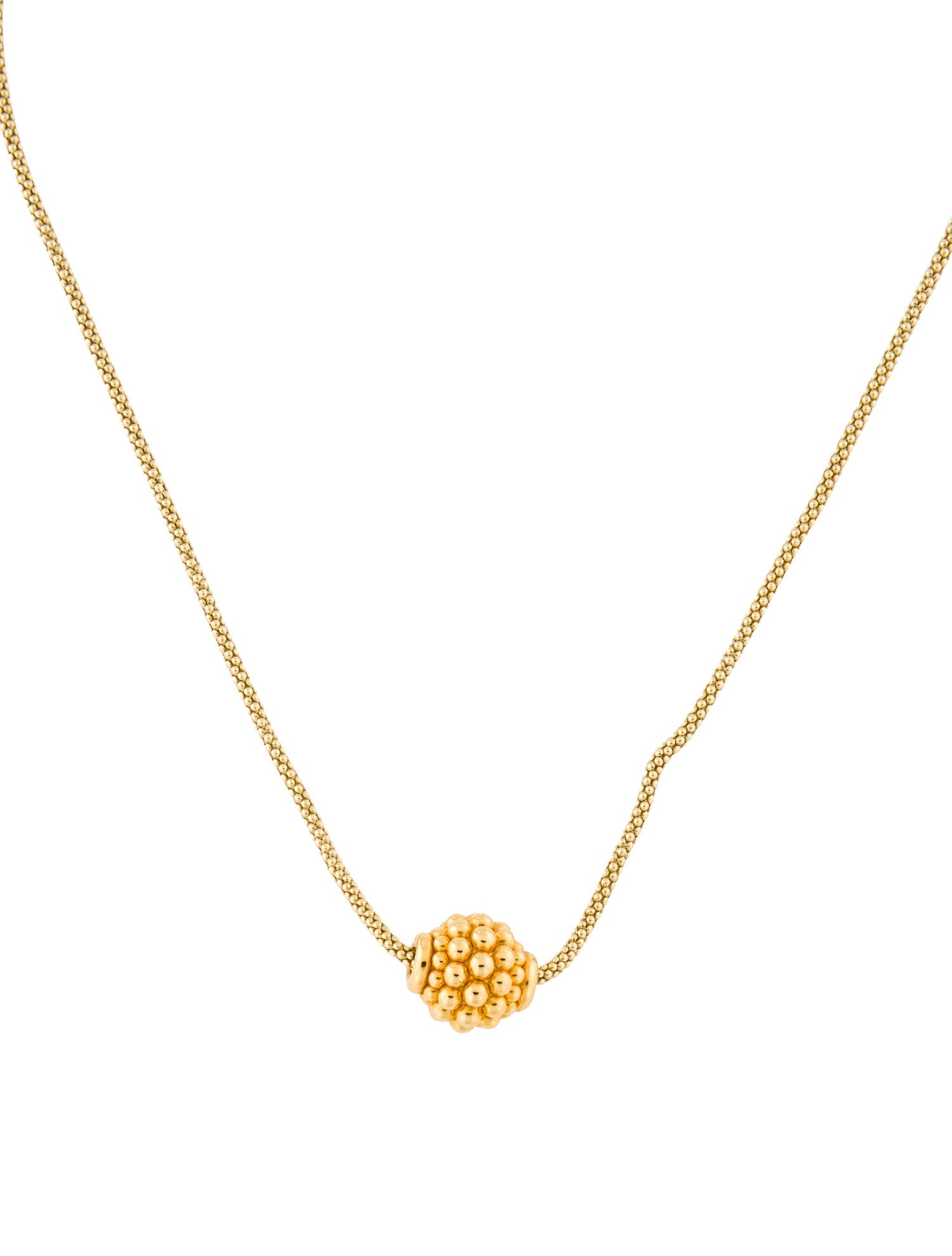 Lagos 18K Caviar Ball Pendant Necklace