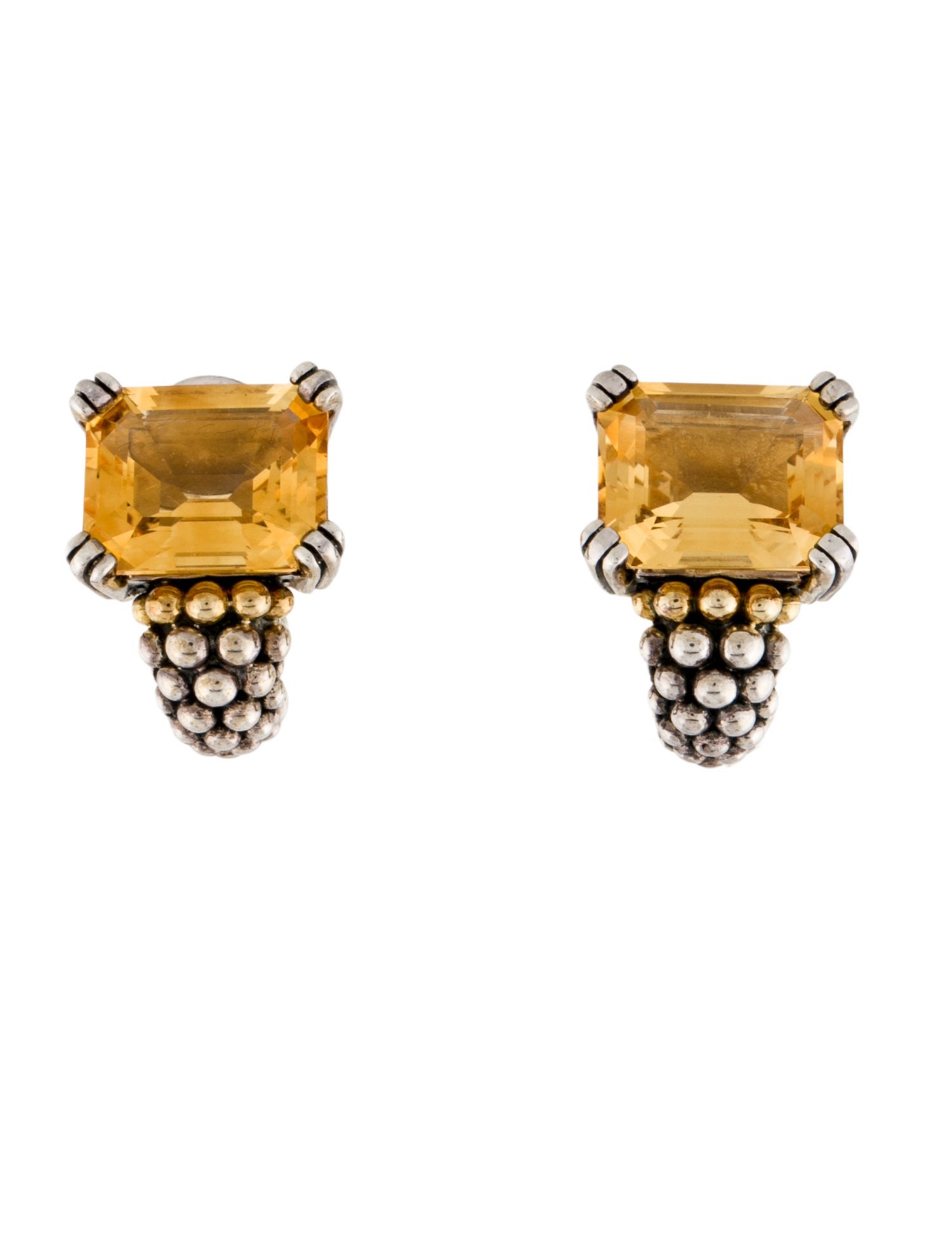 Lagos 10.54ctw Citrine Earclips
