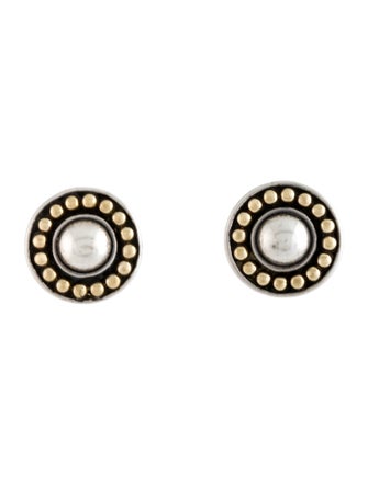 Lagos Two-Tone Stud Earrings