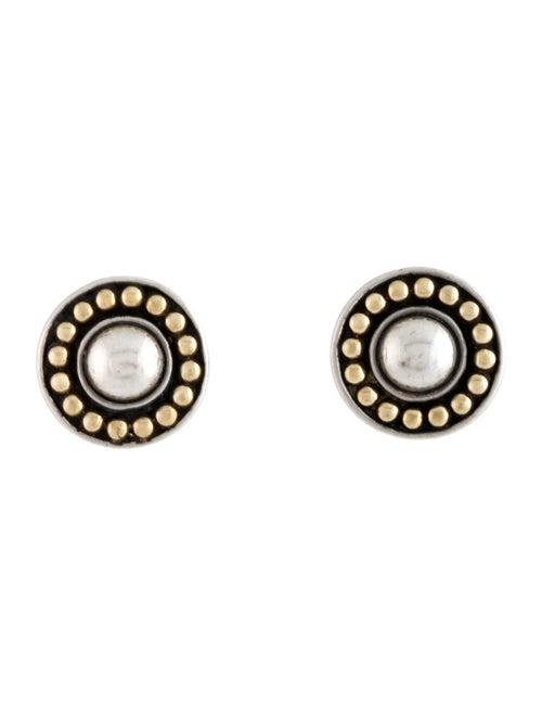 Lagos Two-Tone Stud Earrings