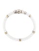 Lagos Two-Tone White Ceramic Beaded Bracelet