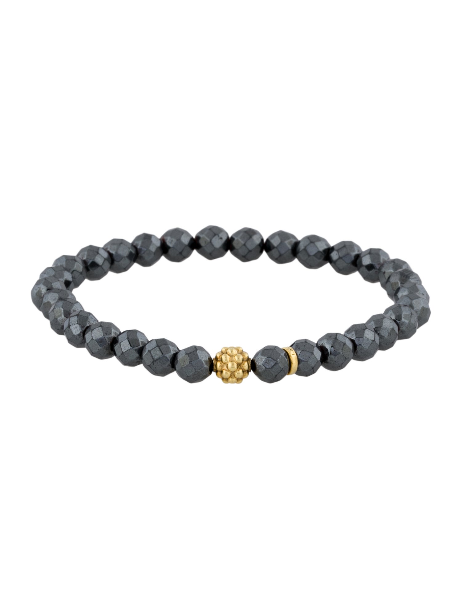 Lagos 18K Hematite Station Bead Bracelet