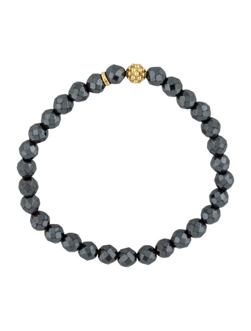 Lagos 18K Hematite Station Bead Bracelet