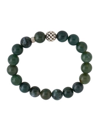 Lagos Moss Agate Maya Bead Bracelet