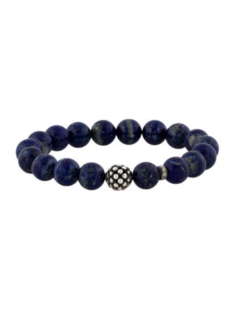 Lagos Lapis Lazuli Maya Station Bead Bracelet