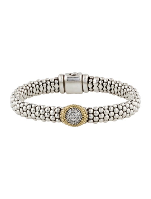 Lagos Diamond Round Station Beaded Bracelet