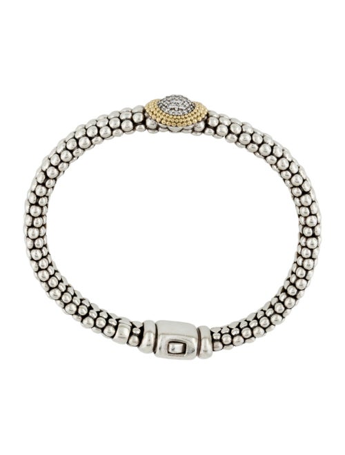 Lagos Diamond Round Station Beaded Bracelet