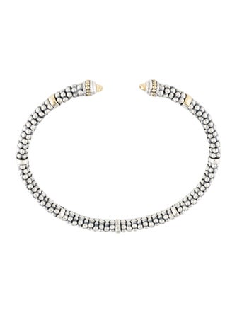 Lagos Two-Tone Caviar Versa Torque Bracelet