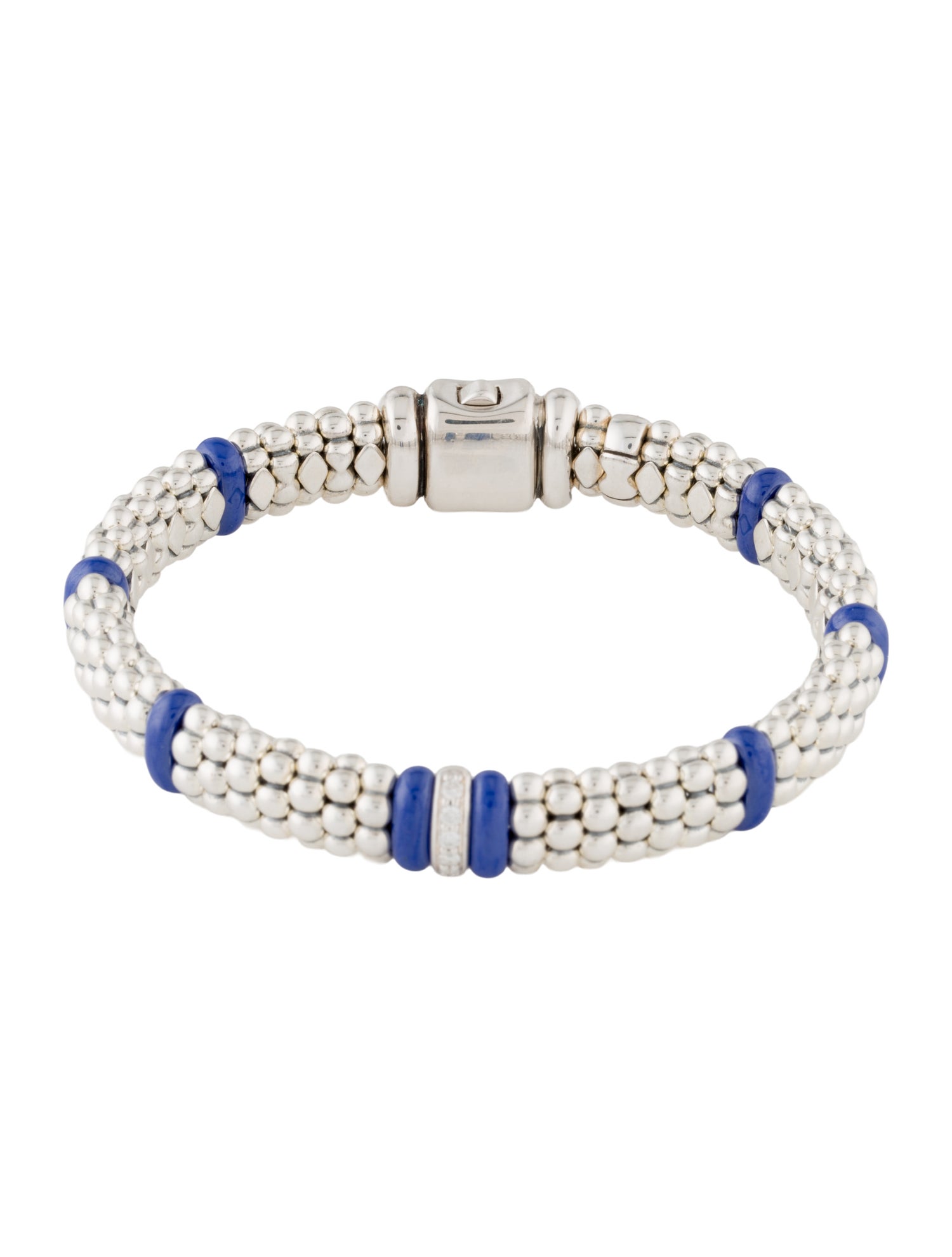 Lagos Diamond & Ceramic Single Station Bracelet