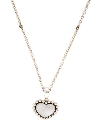 Lagos Maya Mother of Pearl Heart Pendant Necklace