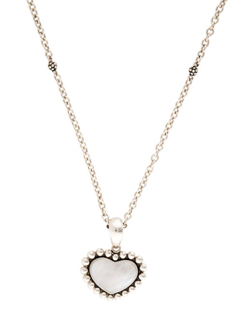 Lagos Maya Mother of Pearl Heart Pendant Necklace