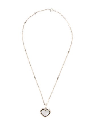 Lagos Maya Mother of Pearl Heart Pendant Necklace