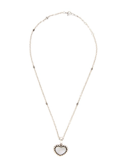 Lagos Maya Mother of Pearl Heart Pendant Necklace