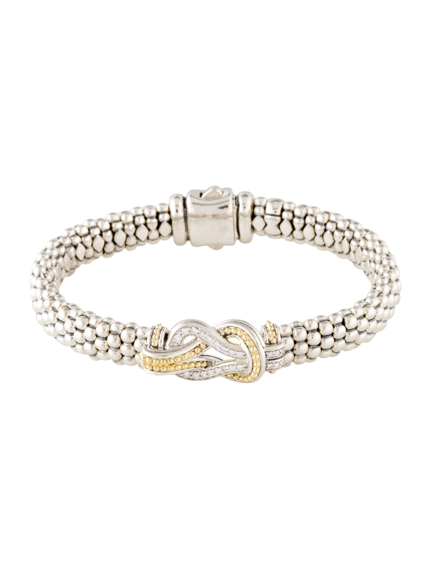 Lagos Diamond Knot Caviar Bracelet