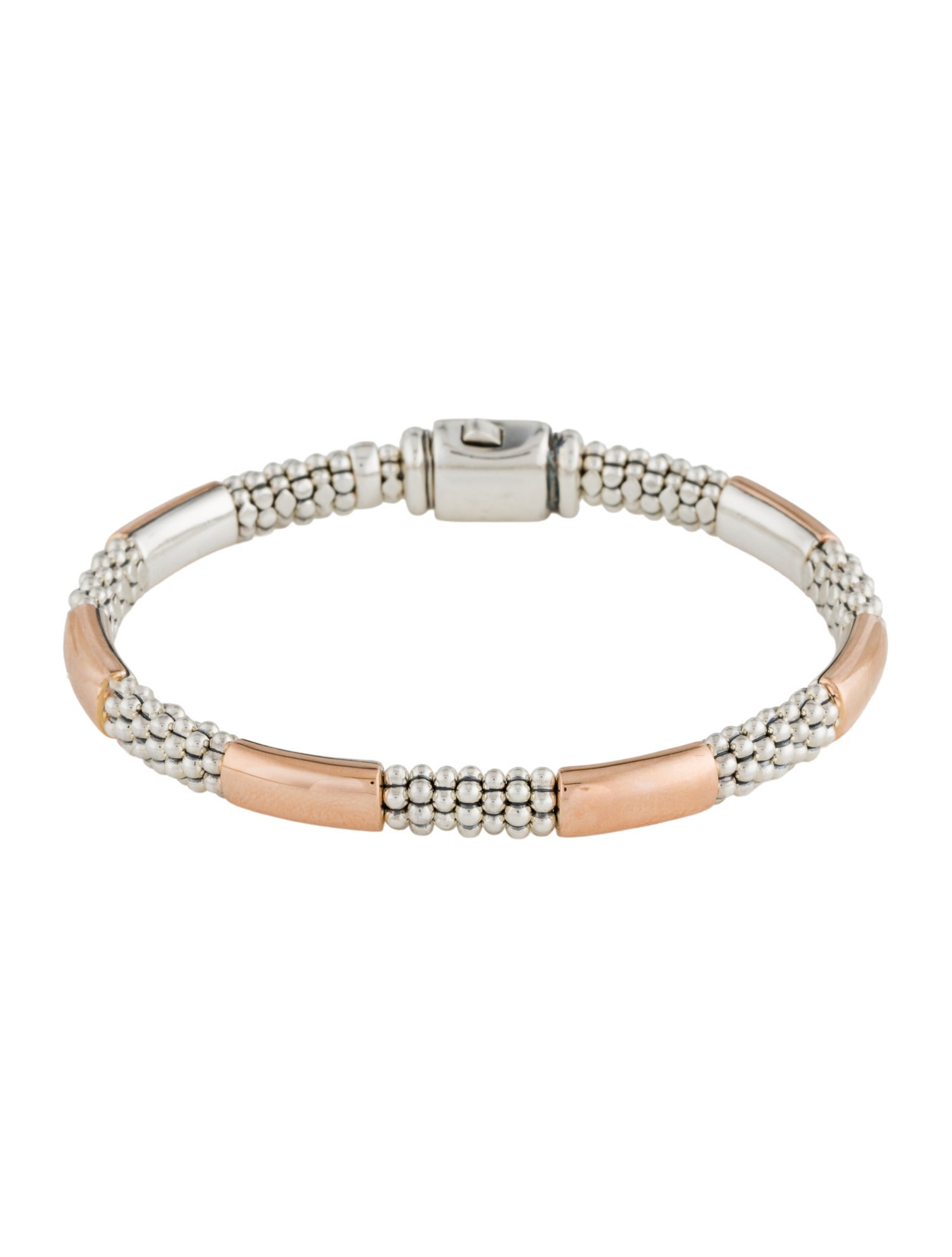 Lagos Two-Tone Caviar Station Bracelet