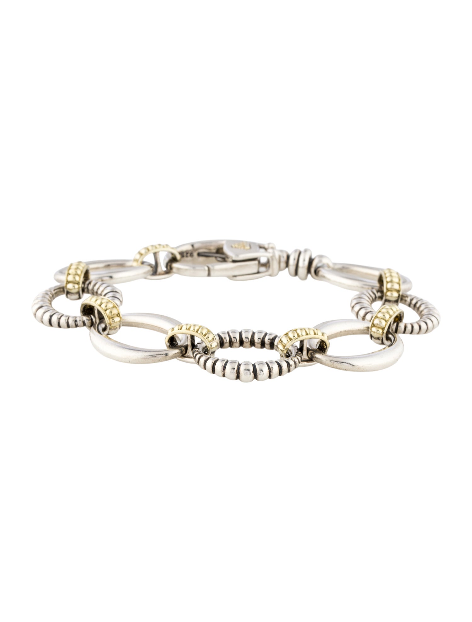 Lagos Two-Tone Oval Link Bracelet