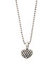 Lagos Caviar Beaded Heart Pendant Necklace