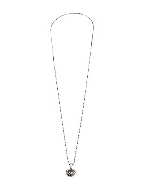 Lagos Caviar Beaded Heart Pendant Necklace
