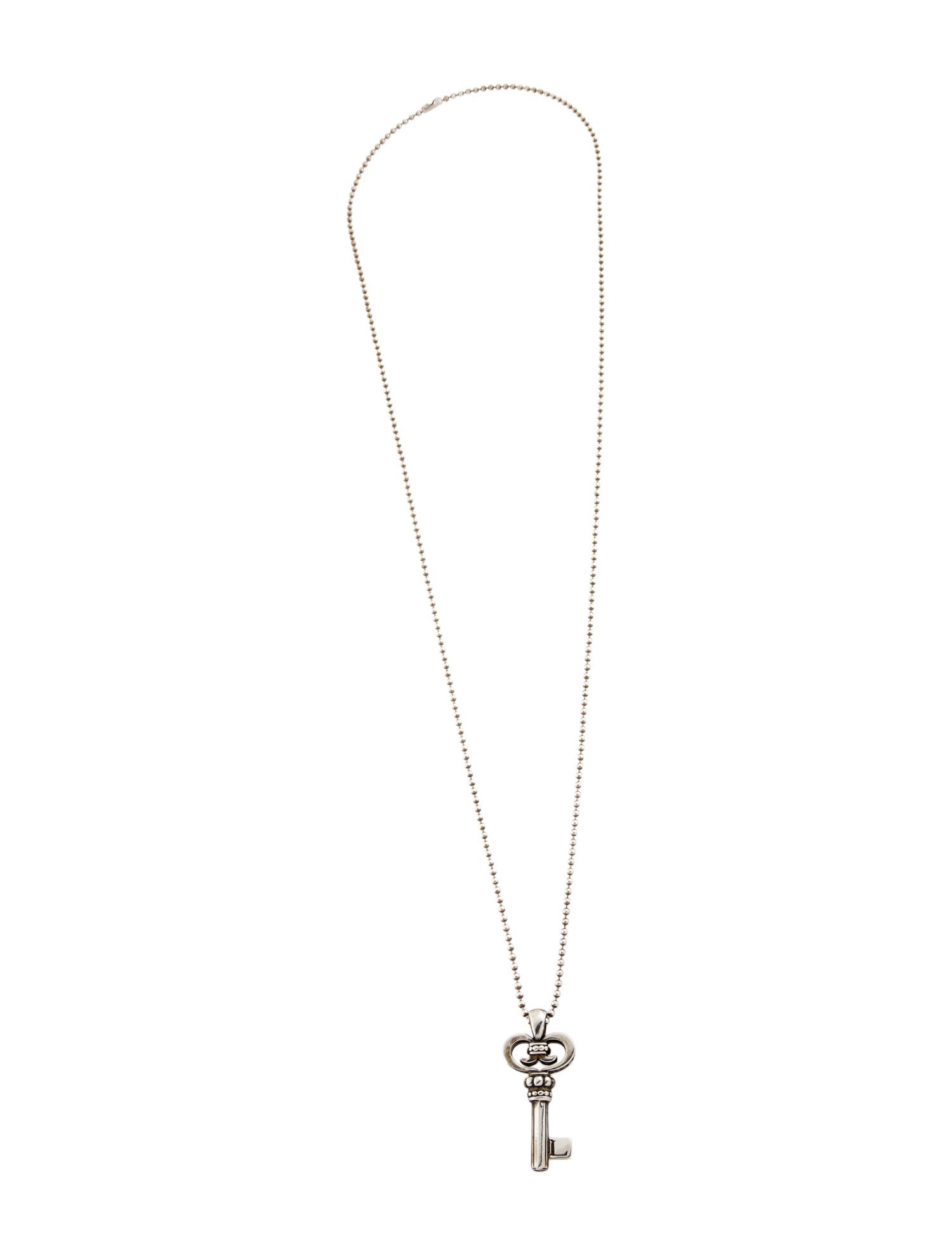 Lagos Caviar Key Pendant Necklace