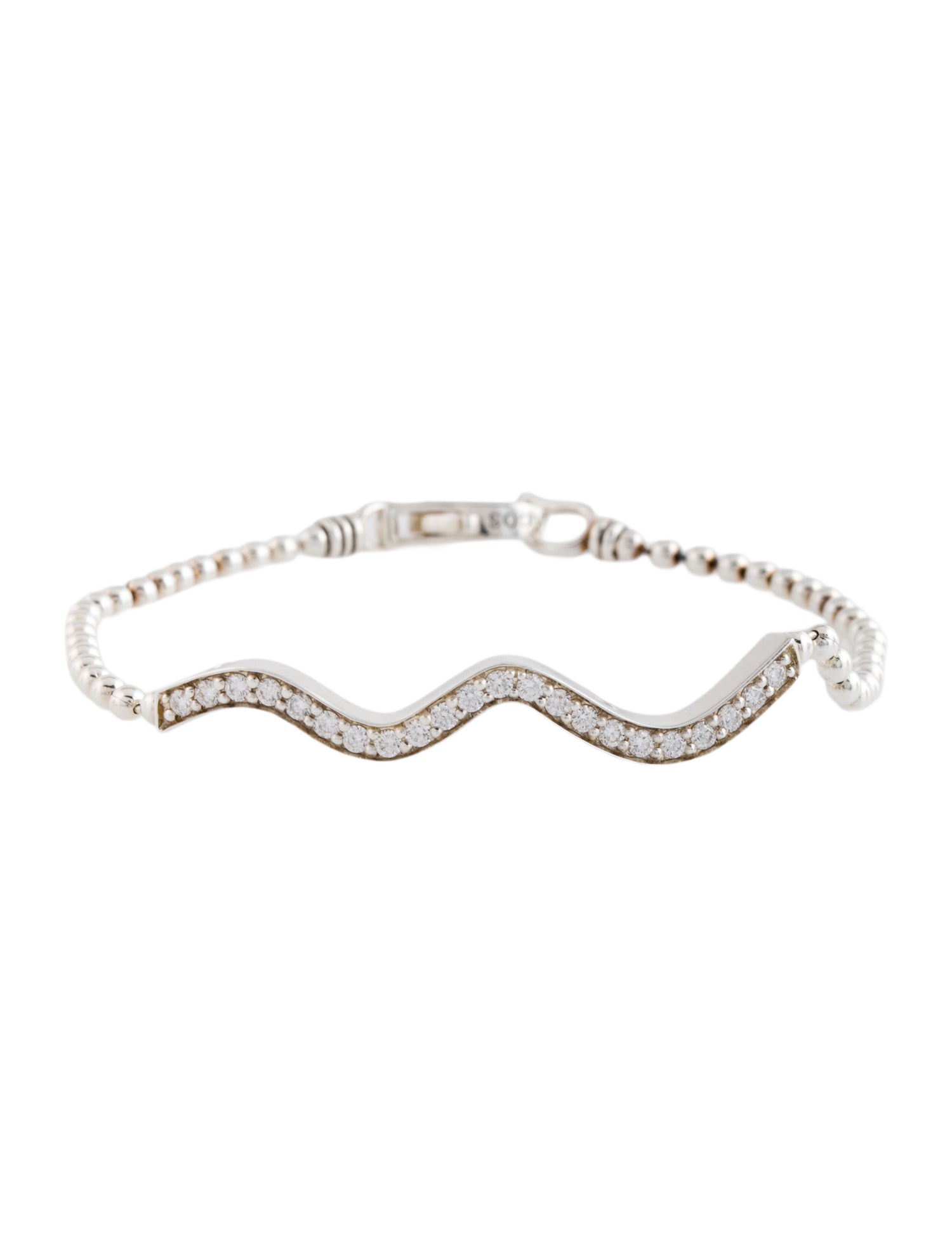 Lagos Diamond Beaded Wave Bracelet