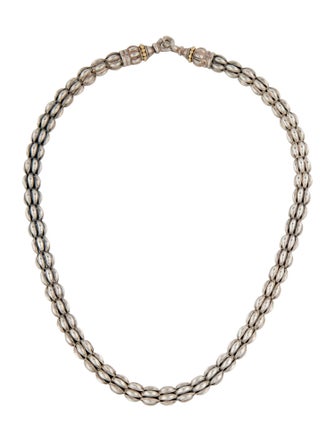 Lagos Caviar Tube Link Choker Necklace